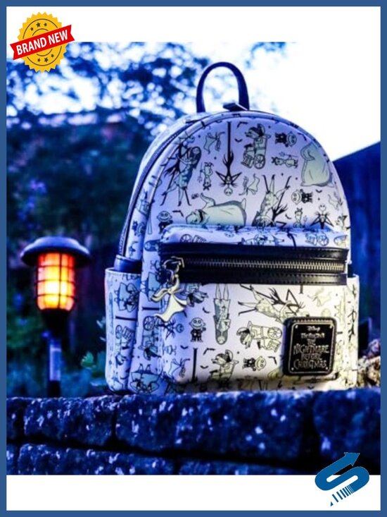 Disney Nightmare Before Christmas Glow-In-The-Dark Mini Backpack Faux Leather main image 2